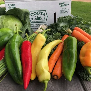 Sample CSA box mid summer.