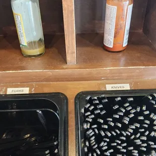 Only two almost empty bottles to be found.