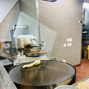 the kitchen of a restaurant