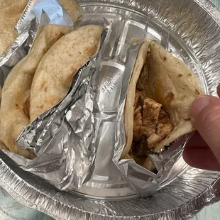 Chicken tacos, NOT steak