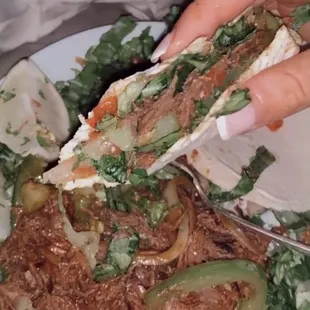 Tacos shredded beef