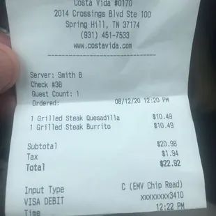 Receipt