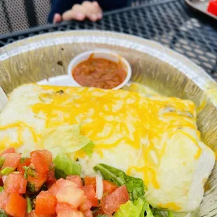 Veggie burrito - except they didn't have veggies