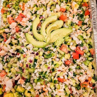 Shrimp Ceviche served with Tosadas