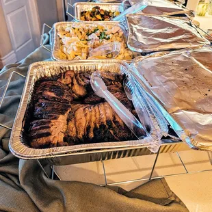 Smoked Tri Tip and Chicken Alfredo Buffet