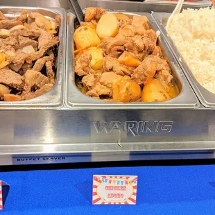 Bistek, Chicken Adobo, and White Rice