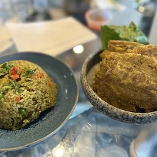Cilantro Rice and Tostones