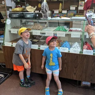 Chocolate counter at Costas :)