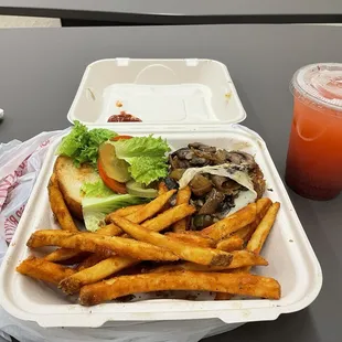 This is the veggie burger I ordered from Costas to-go, and it was AMAZING! They have MANY other burgers for meat eaters too!