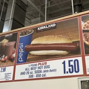 Famous Hotdog at $1.50 a price that has not changed since 1985