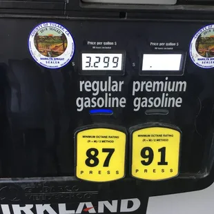 $3.299 per gallon regular unleaded