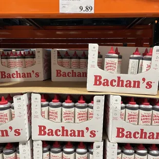 a display of bachan&apos;s beer