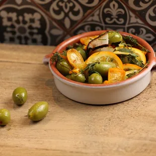 Citrus and Vermouth Marinated Olives