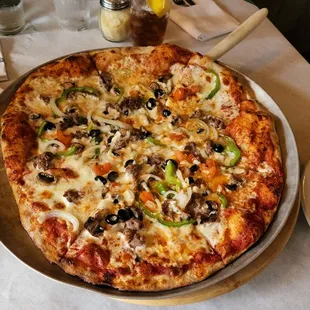 Veggie and Beef Pizza