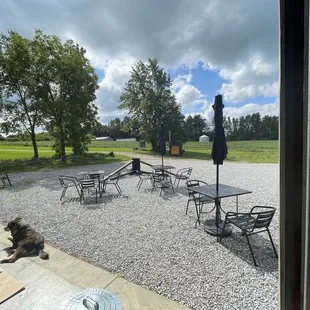 outdoor seating is available in the warmer months