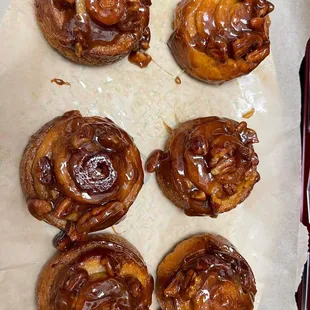 Pecan Rolls fresh out of the oven