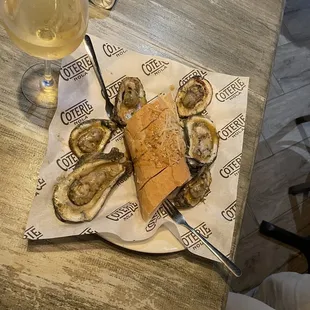Chargrilled oysters