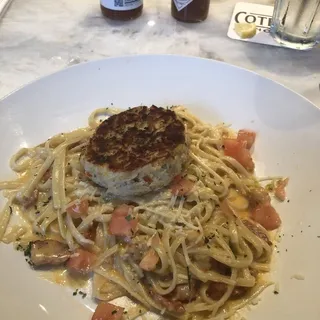Crab Cake Pasta