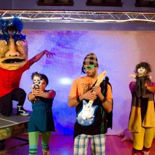 The Greek Mythology Olympiaganza, The Coterie Theatre and UMKC's Co-production. Touring the Greater Kansas City.