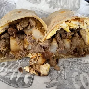 Steak and Egg Breakfast Burrito