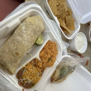 Shrimp burrito combo