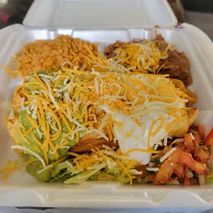 Combo #14 beef and chicken flauta