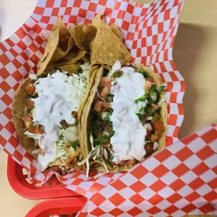 2 fish tacos, super delicious