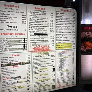Menu - January 2023