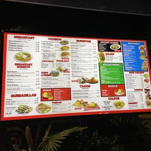 Updated Drive-thru menu (02-12-2022)