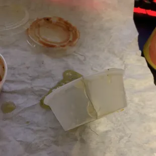 Ordered take out and found hair in my salsa. Please careful when packaging food. This was disgusting and it ruined my meal.