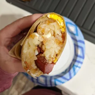 Hash brown burrito . Literally.