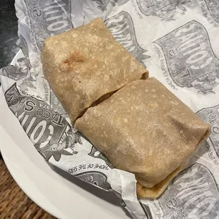 Bean and cheese burrito