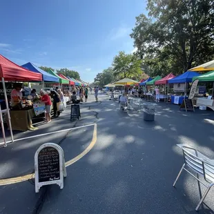 a wide angle of the market