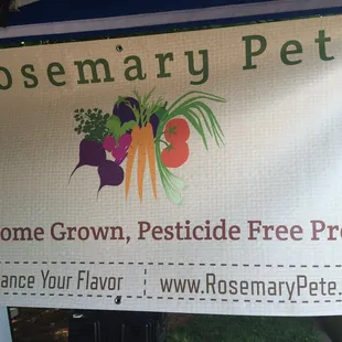 Be sure to check out Rosemary Pete's stand.