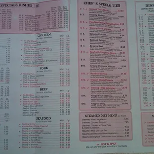 Cottage II Menu - Side 2