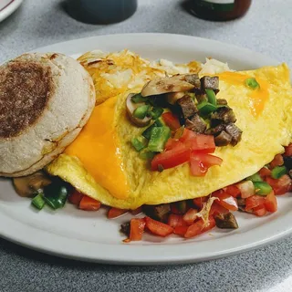 3 Egg Omelet, Choice of Potato & Toast