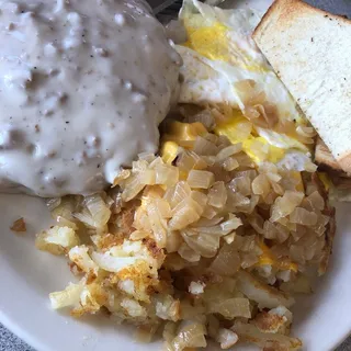 Country Fried Steak & Eggs Breakfast