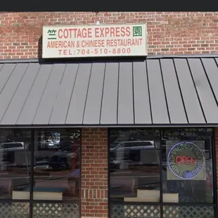 the front of the restaurant