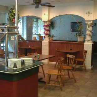 the dining area of a restaurant