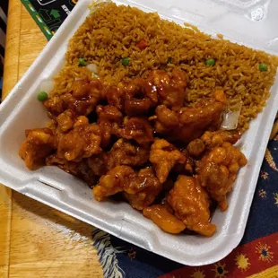 General Tso's Chicken and Fried rice 10/10 as usual!