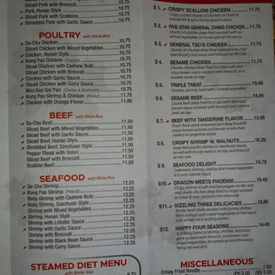 Main Menu 2/2 Also the Chef's Specialtes.