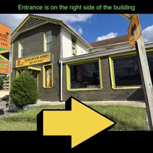 Entrance is on the right