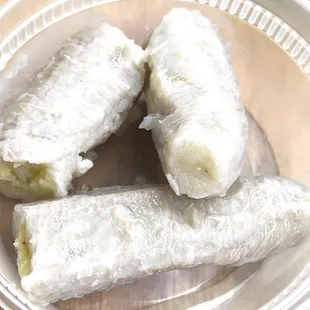 Boiled plantains perfect for the ackee and salt fish