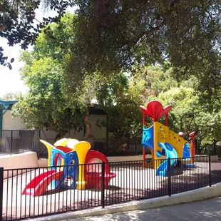 Gated playground for toddlers