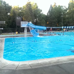 Diving board and a slide!