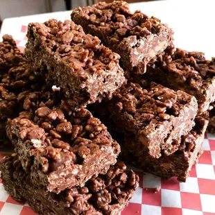 a pile of chocolate bars