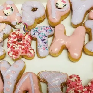 food, donuts, dough desserts