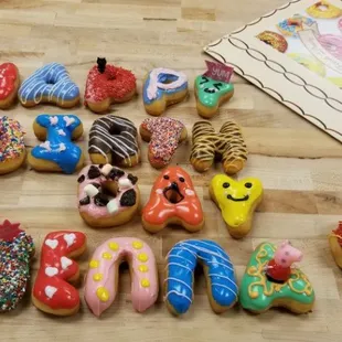 food, donuts, dough desserts