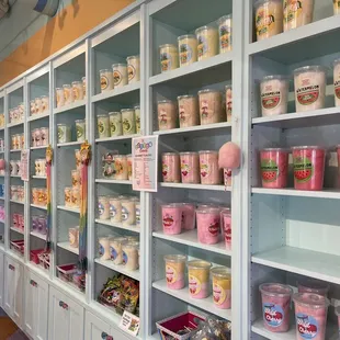Large selection of cotton candy!