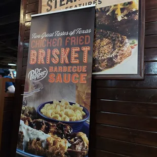 a sign for the restaurant